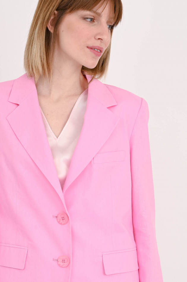 herzen´S angelegenheit Oversize-Blazer aus Leinen-Baumwoll-Mix in Pink