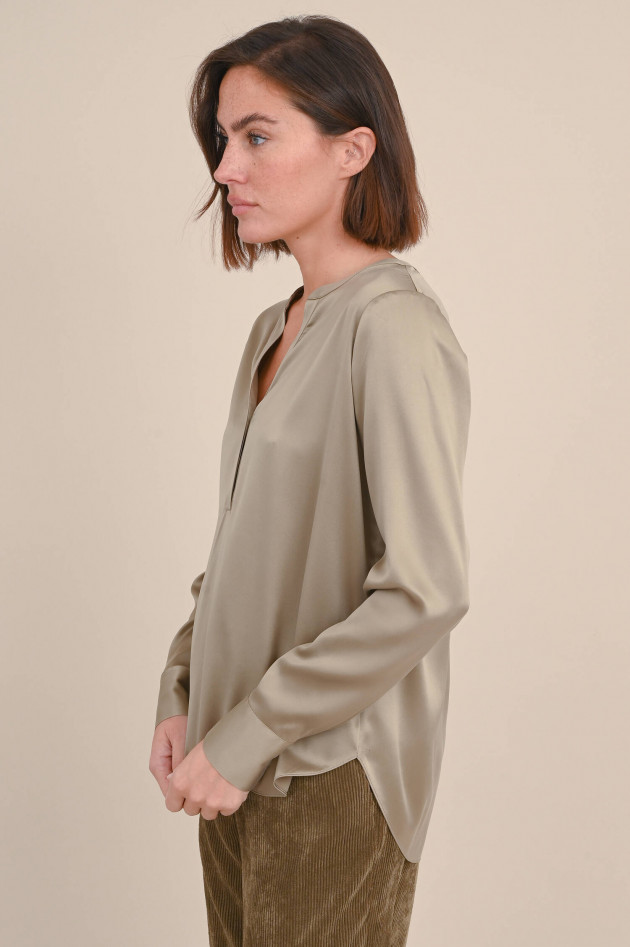 herzen´S angelegenheit Bluse aus Seidensatin in Taupe