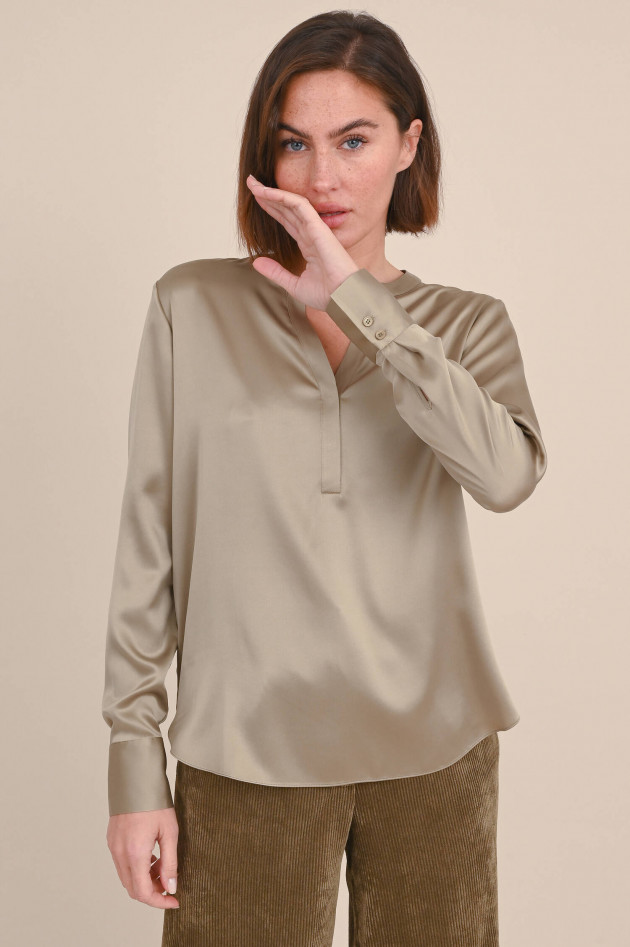 herzen´S angelegenheit Bluse aus Seidensatin in Taupe