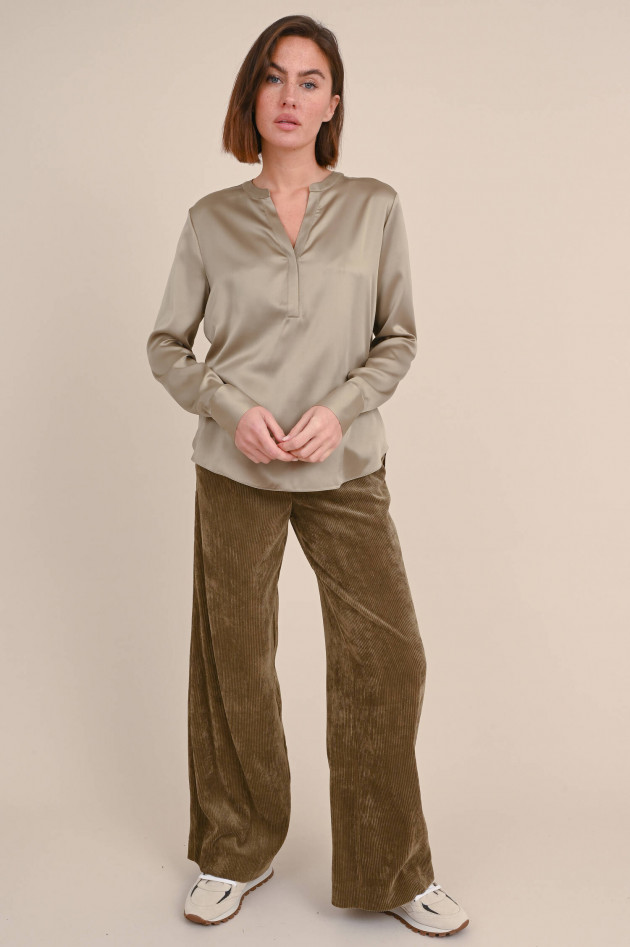 herzen´S angelegenheit Bluse aus Seidensatin in Taupe