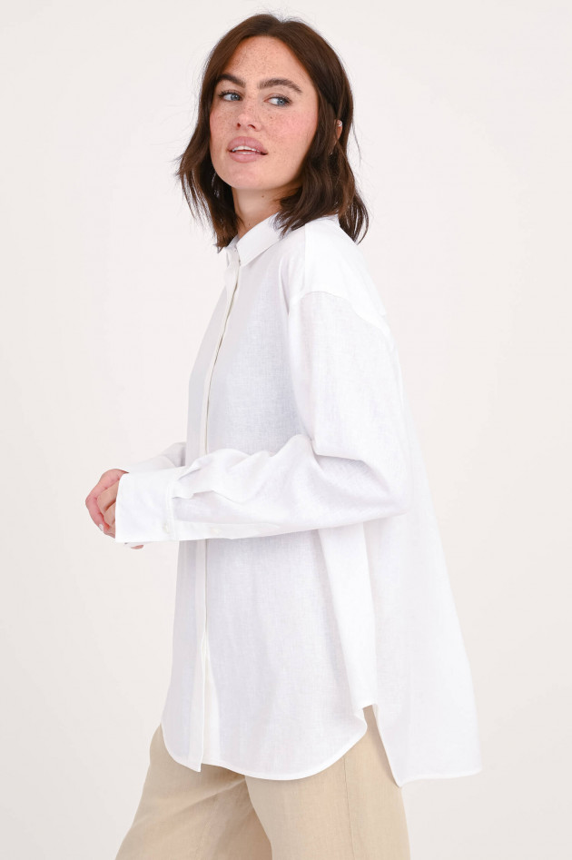 herzen´S angelegenheit Bluse aus Leinen-Mix in Weiß