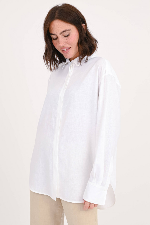 herzen´S angelegenheit Bluse aus Leinen-Mix in Weiß
