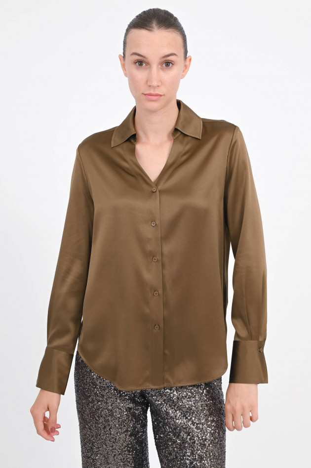 herzen´S angelegenheit Seiden-Bluse in Teak
