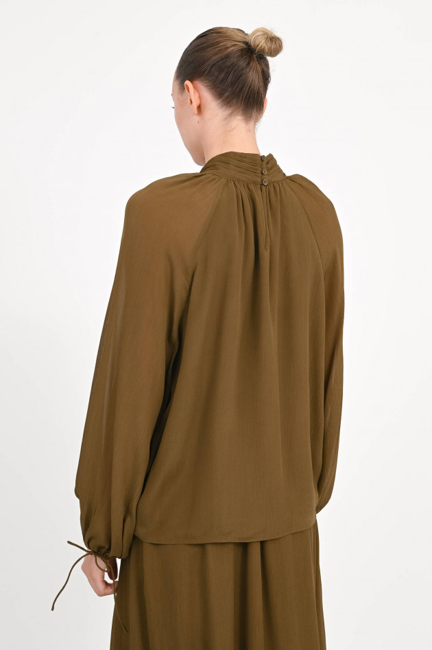 herzen´S angelegenheit Viskose-Bluse mit Stehkragen in Teak