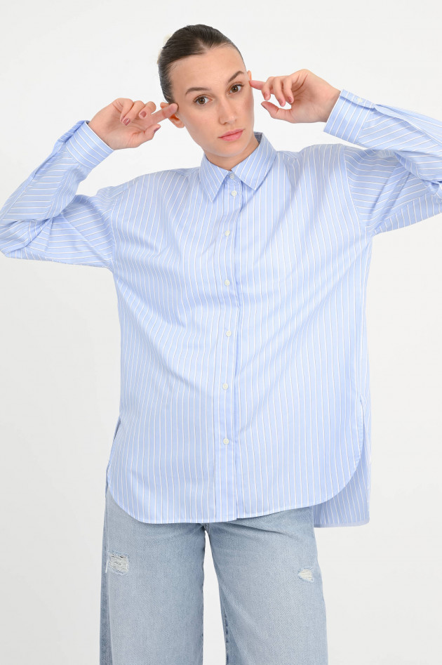 herzen´S angelegenheit Loose Fit Bluse in Hellblau/Weiß gestreift