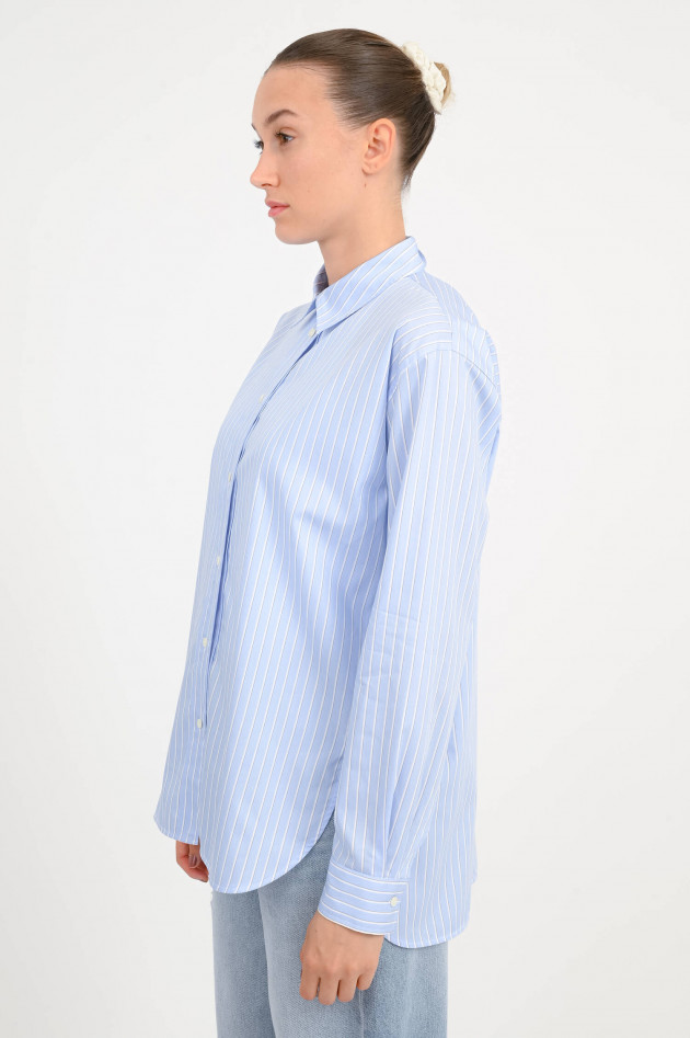 herzen´S angelegenheit Loose Fit Bluse in Hellblau/Weiß gestreift