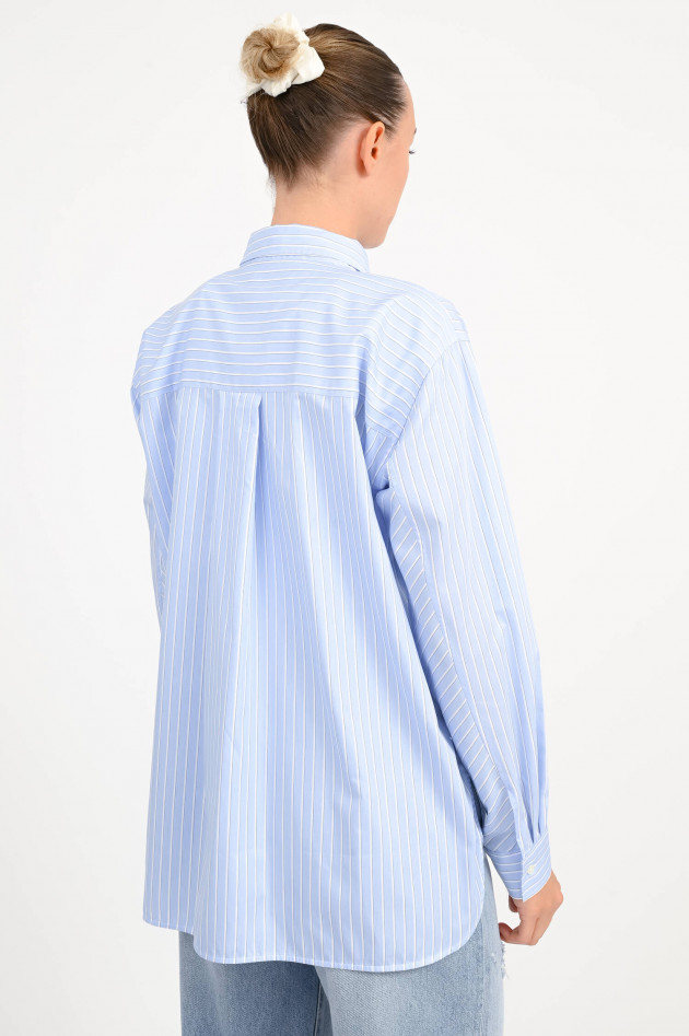 herzen´S angelegenheit Loose Fit Bluse in Hellblau/Weiß gestreift