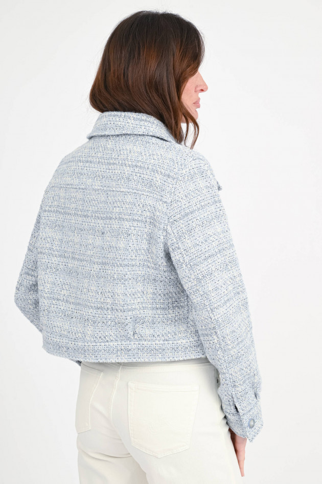 herzen´S angelegenheit Boucle-Jacke in Hellblau/Weiß