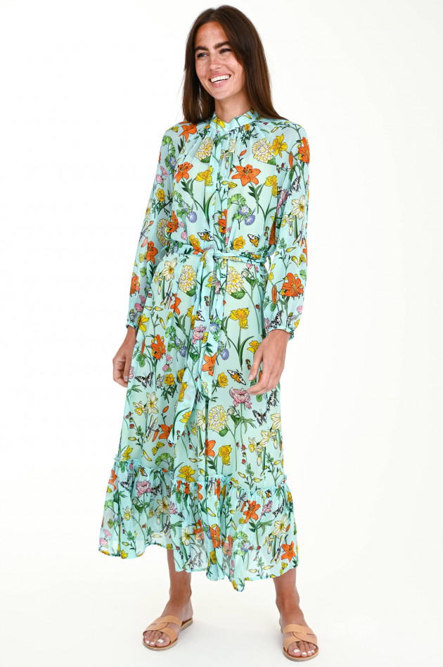 herzen´S angelegenheit Midi-Kleid mit Blumen-Print in Mint