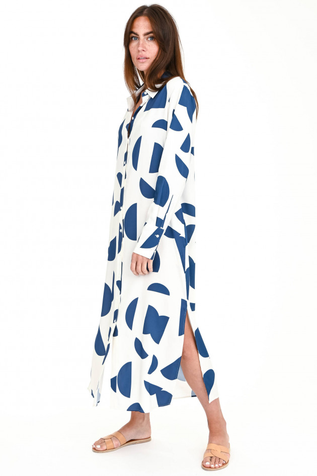 herzen´S angelegenheit Langes Blusenkleid in Weiß/Navy