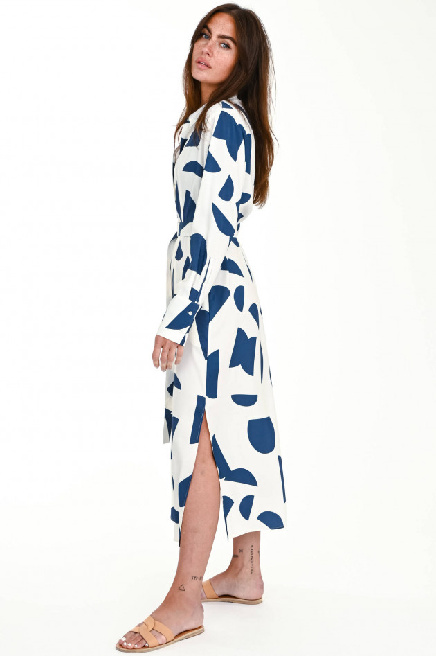 herzen´S angelegenheit Langes Blusenkleid in Weiß/Navy