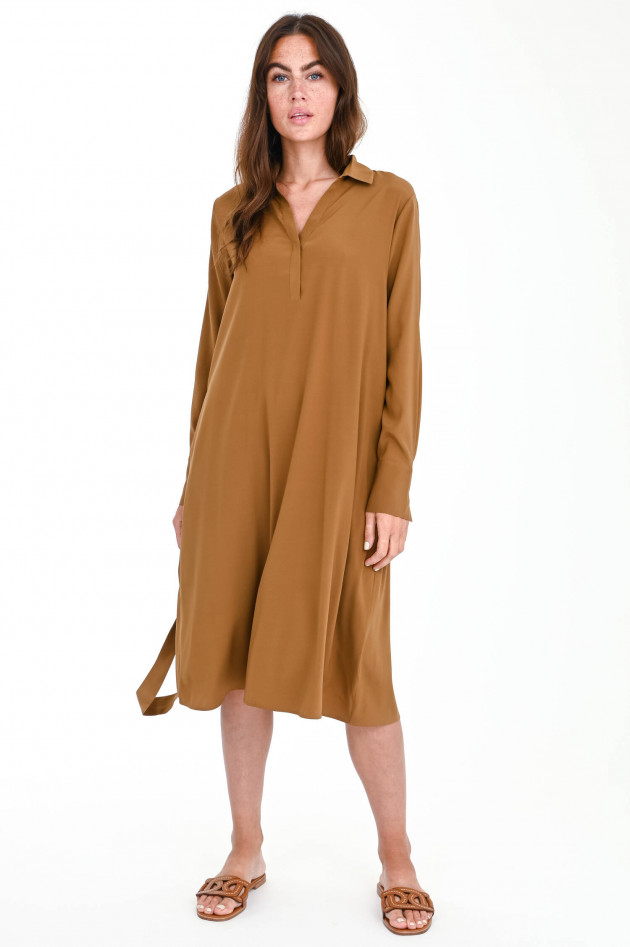 herzen´S angelegenheit Blusenkleid aus Seide in Camel