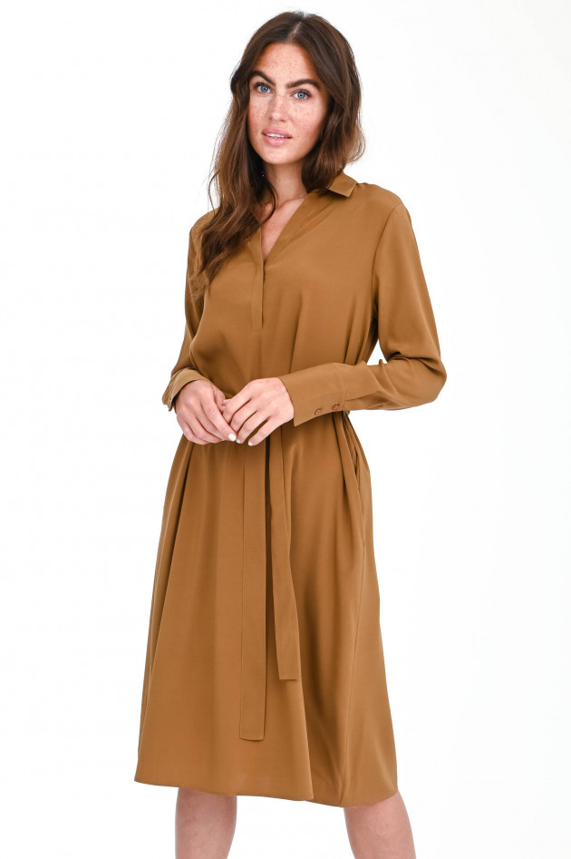 herzen´S angelegenheit Blusenkleid aus Seide in Camel