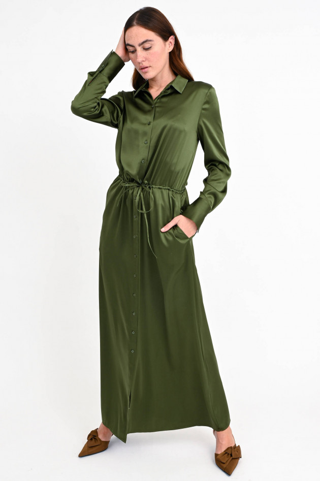 herzen´S angelegenheit Maxi-Blusenkleid aus Seide in Oliv