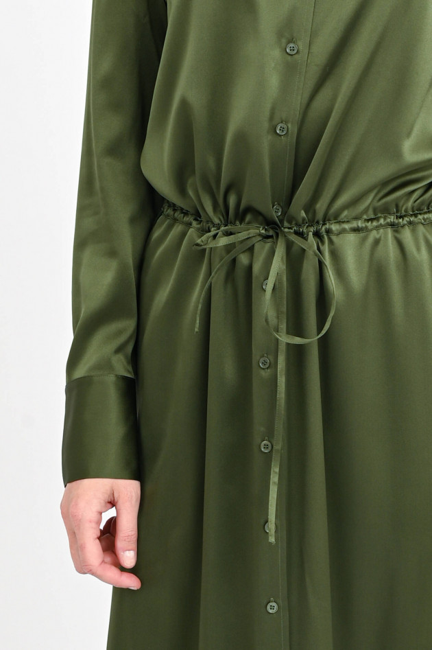 herzen´S angelegenheit Maxi-Blusenkleid aus Seide in Oliv