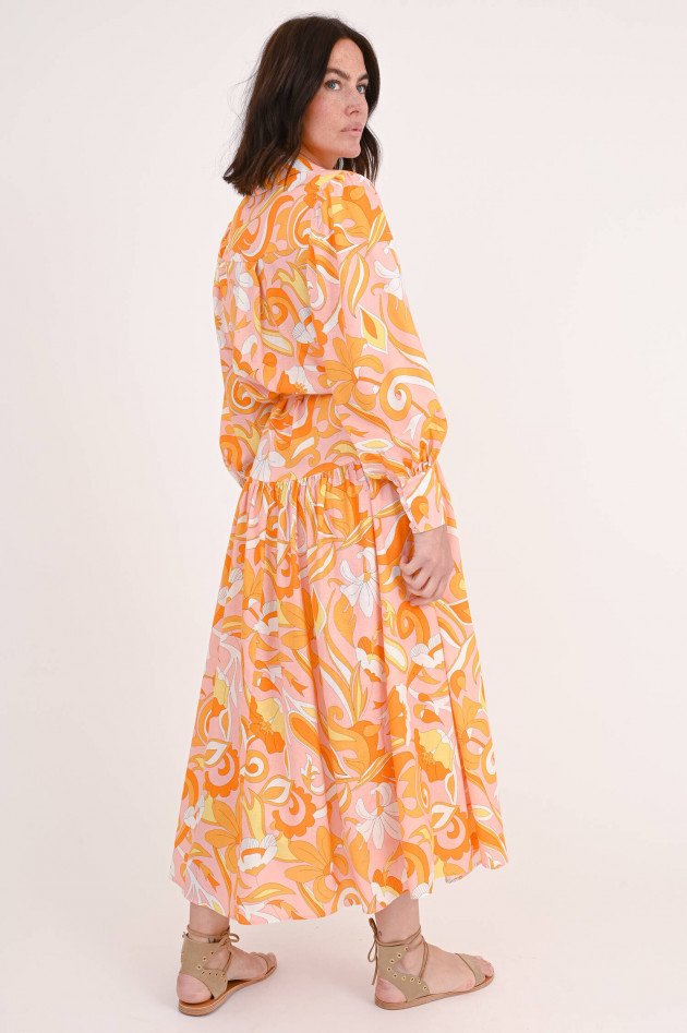 herzen´S angelegenheit Kleid mit Blumen-Print in Koralle/Gelb/Orange