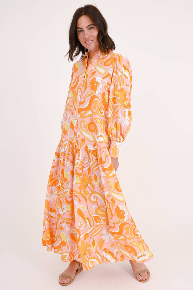 herzen´S angelegenheit Kleid mit Blumen-Print in Koralle/Gelb/Orange