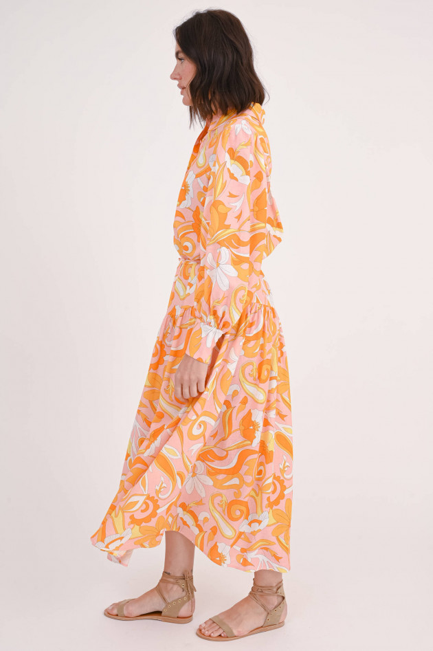 herzen´S angelegenheit Kleid mit Blumen-Print in Koralle/Gelb/Orange