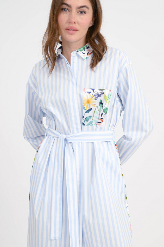 herzen´S angelegenheit Baumwoll-Seiden-Mix Kleid in Blau/Multi gemustert