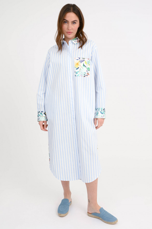 herzen´S angelegenheit Baumwoll-Seiden-Mix Kleid in Blau/Multi gemustert