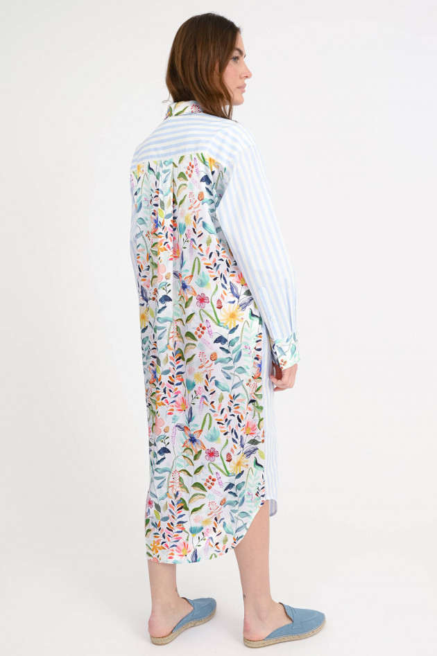 herzen´S angelegenheit Baumwoll-Seiden-Mix Kleid in Blau/Multi gemustert