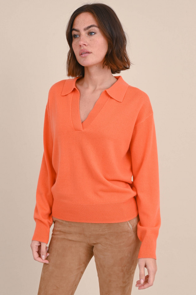 herzen´S angelegenheit Wollmix Pullover mit Polokragen in Orange