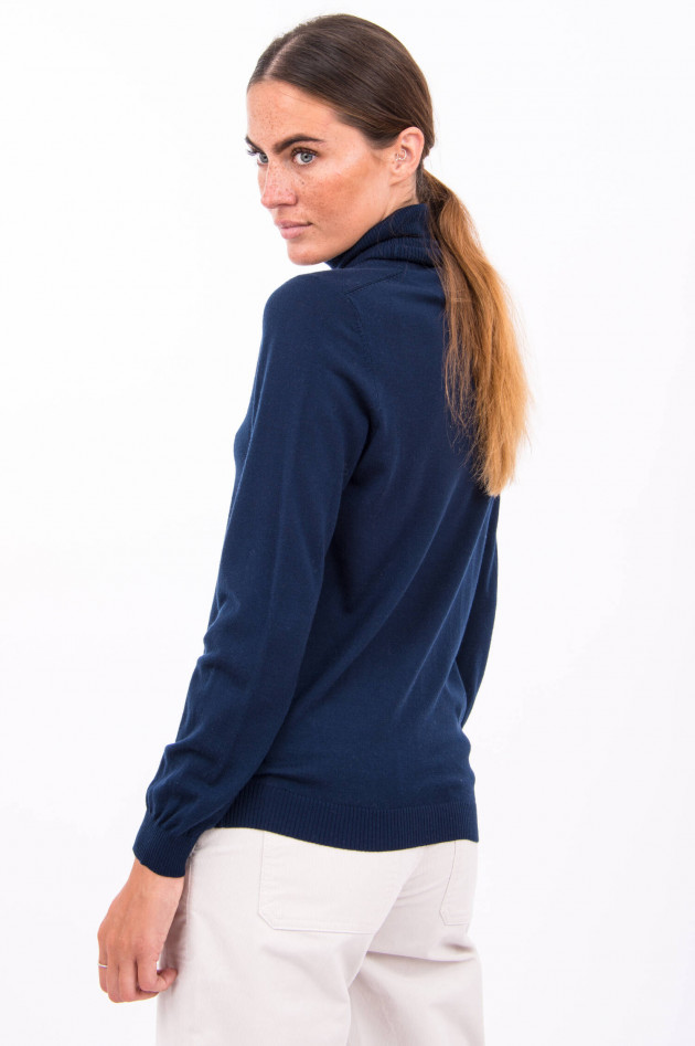 herzen´S angelegenheit Leichter Strickpullover mit Rollkragen in Navy