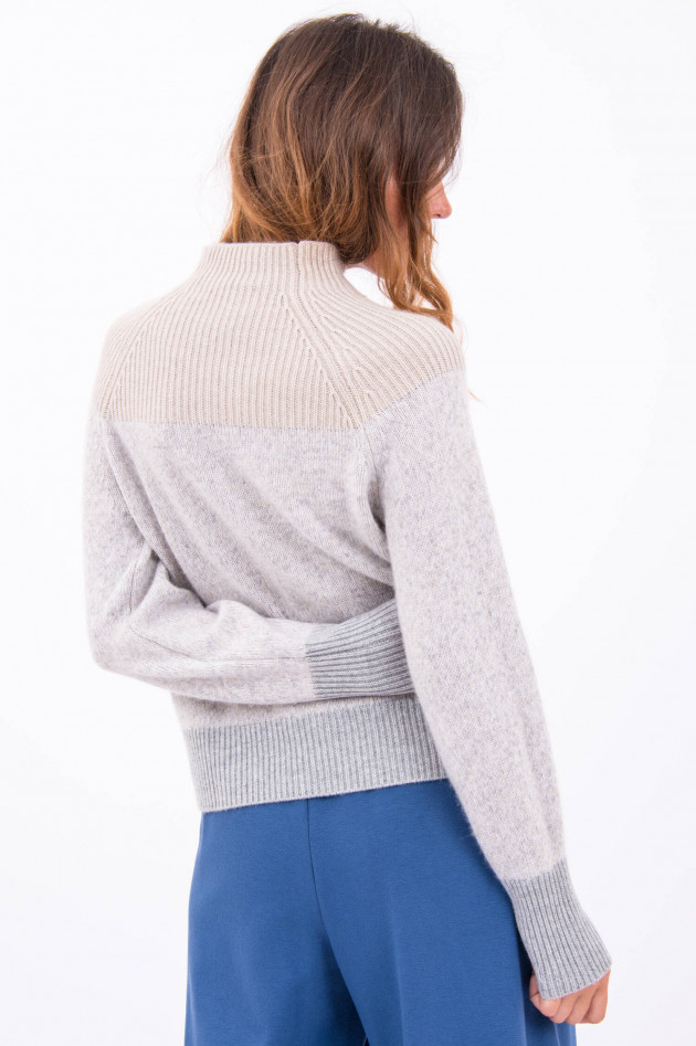 herzen´S angelegenheit Pullover mit Stehkragen in Sand/Grau