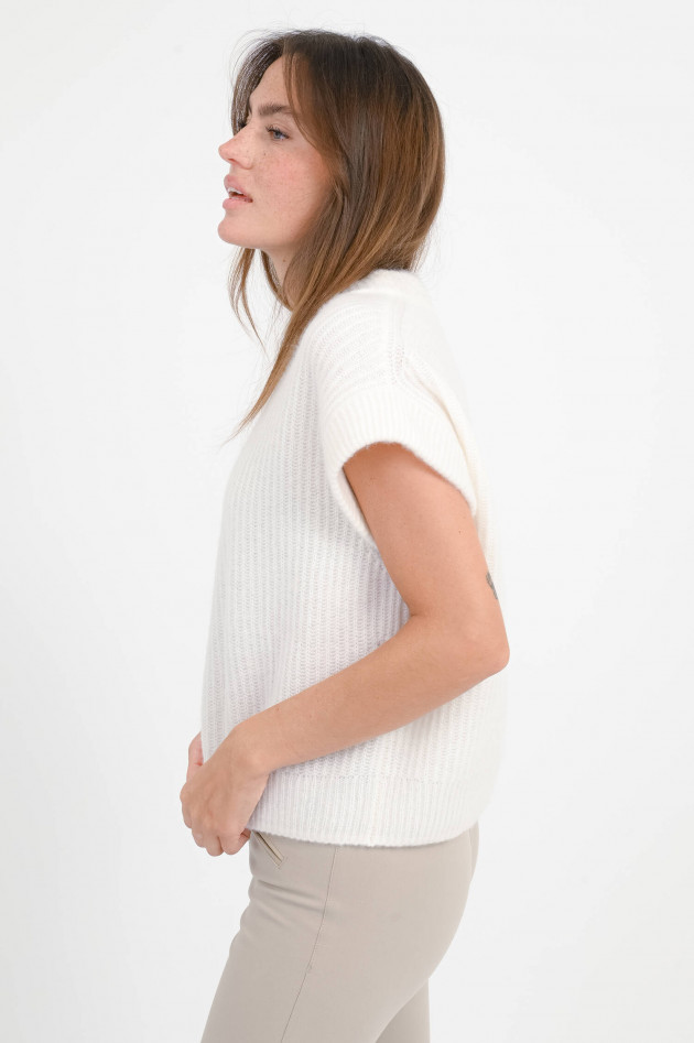 herzen´S angelegenheit Pullover mit angeschnittenem Kurzarm in Natur
