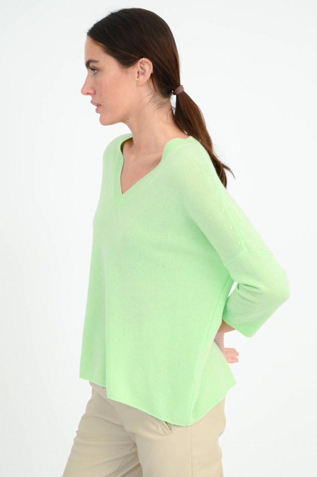 herzen´S angelegenheit Cashmere Pullover mit V-Neck in Mintgrün