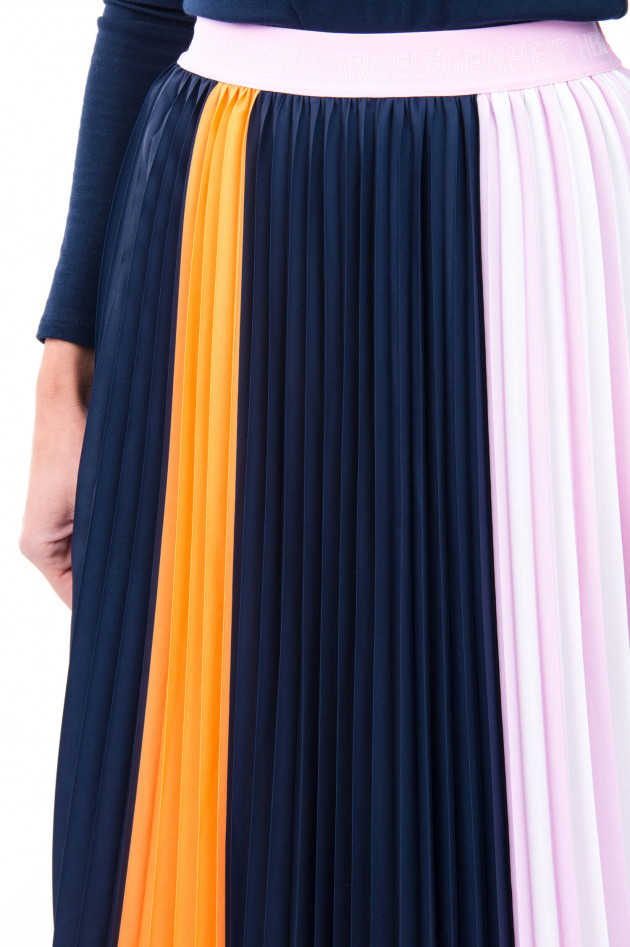 herzen´S angelegenheit Pliseerock mit Farbverlauf in Navy/Rosa/Orange