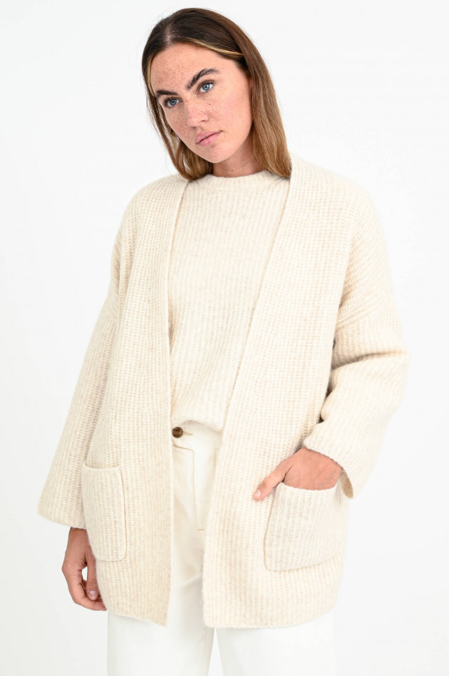 herzen´S angelegenheit Strick-Cardigan mit Kamelhaar in Creme
