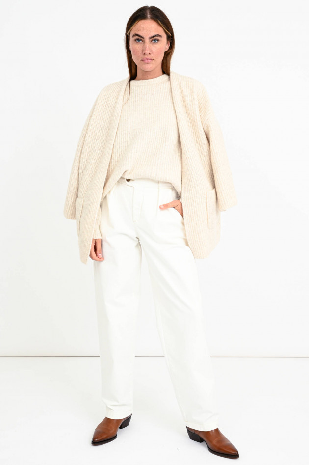 herzen´S angelegenheit Strick-Cardigan mit Kamelhaar in Creme