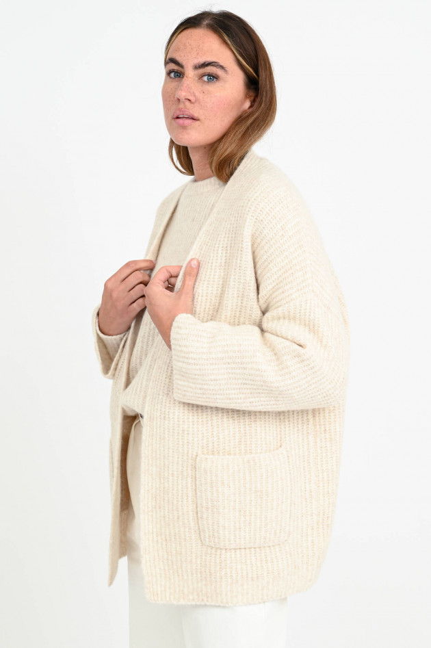herzen´S angelegenheit Strick-Cardigan mit Kamelhaar in Creme