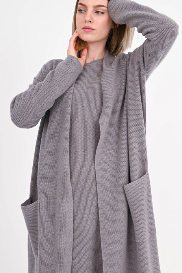 herzen´S angelegenheit Maxi-Cardigan aus Wolle und Cashmere in Taupe