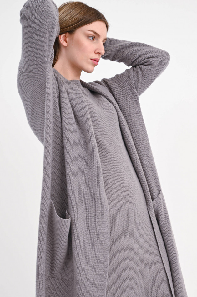 herzen´S angelegenheit Maxi-Cardigan aus Wolle und Cashmere in Taupe