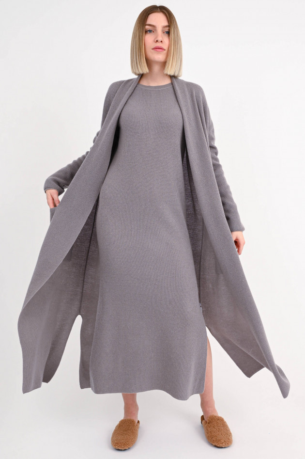 herzen´S angelegenheit Maxi-Cardigan aus Wolle und Cashmere in Taupe