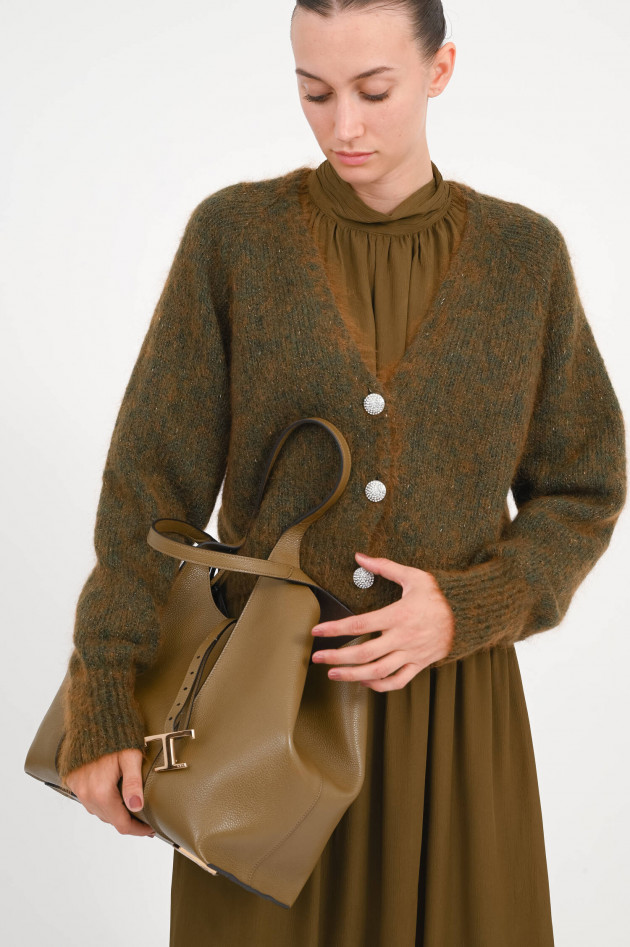 herzen´S angelegenheit Strickweste aus Mohair-Mix in Teak/Multicolor