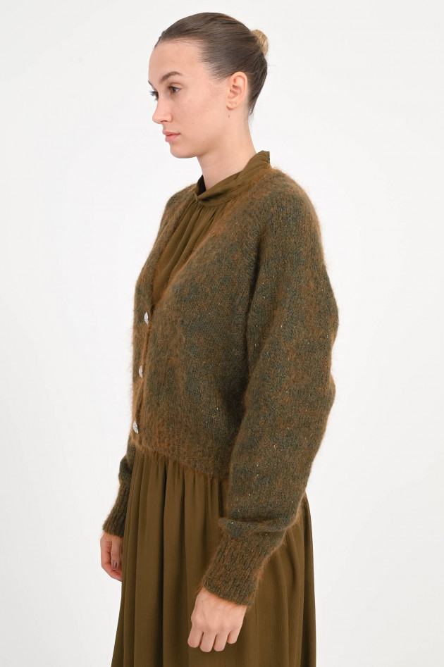 herzen´S angelegenheit Strickweste aus Mohair-Mix in Teak/Multicolor