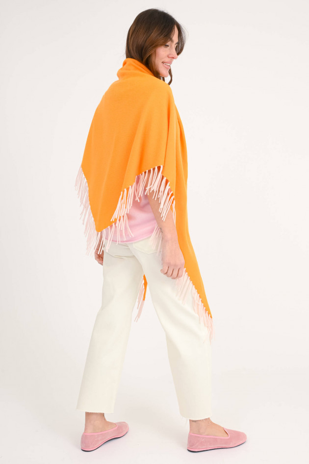 herzen´S angelegenheit Poncho mit Fransen in Orange/Nude