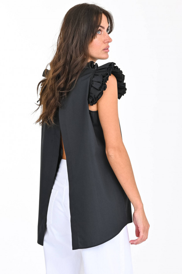 hip@fresh Bluse mit offenem Rücken in Schwarz