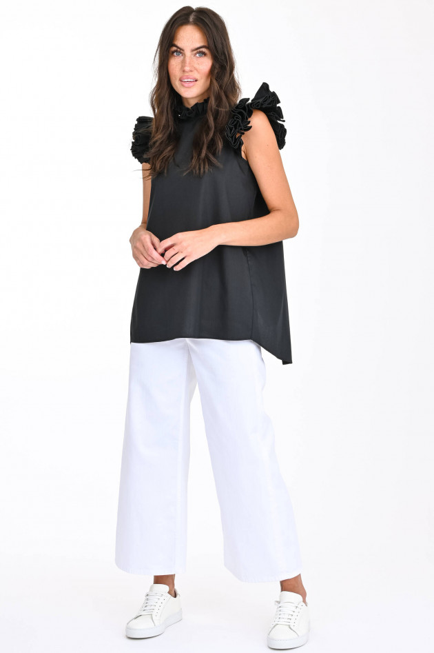 hip@fresh Bluse mit offenem Rücken in Schwarz