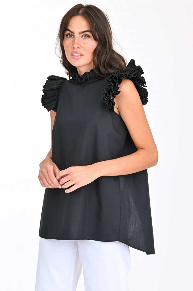 hip@fresh Bluse mit offenem Rücken in Schwarz