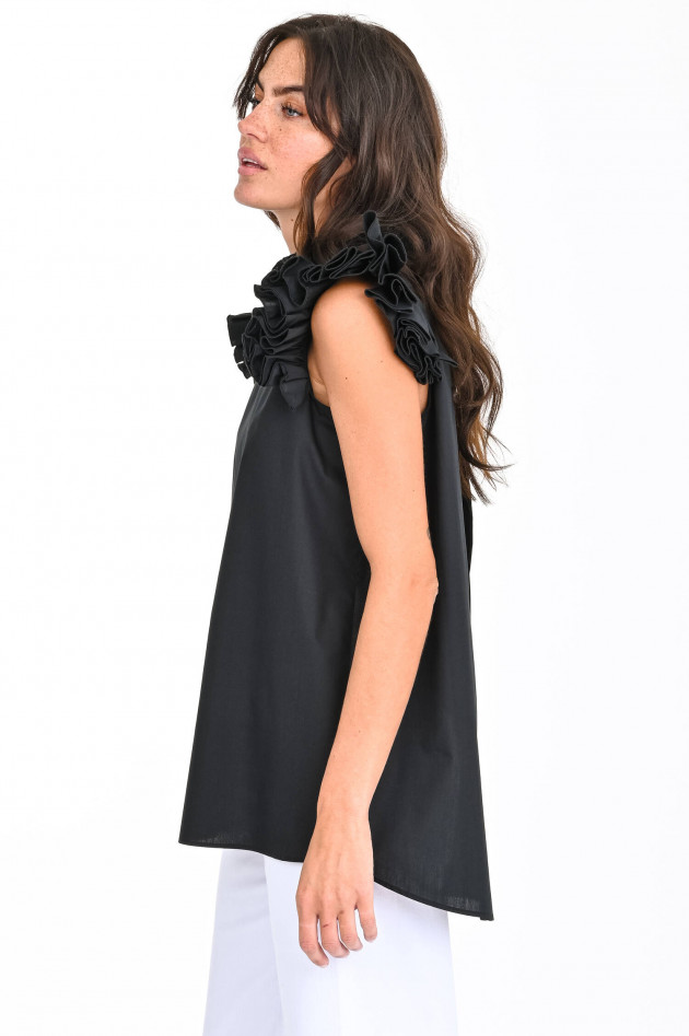 hip@fresh Bluse mit offenem Rücken in Schwarz