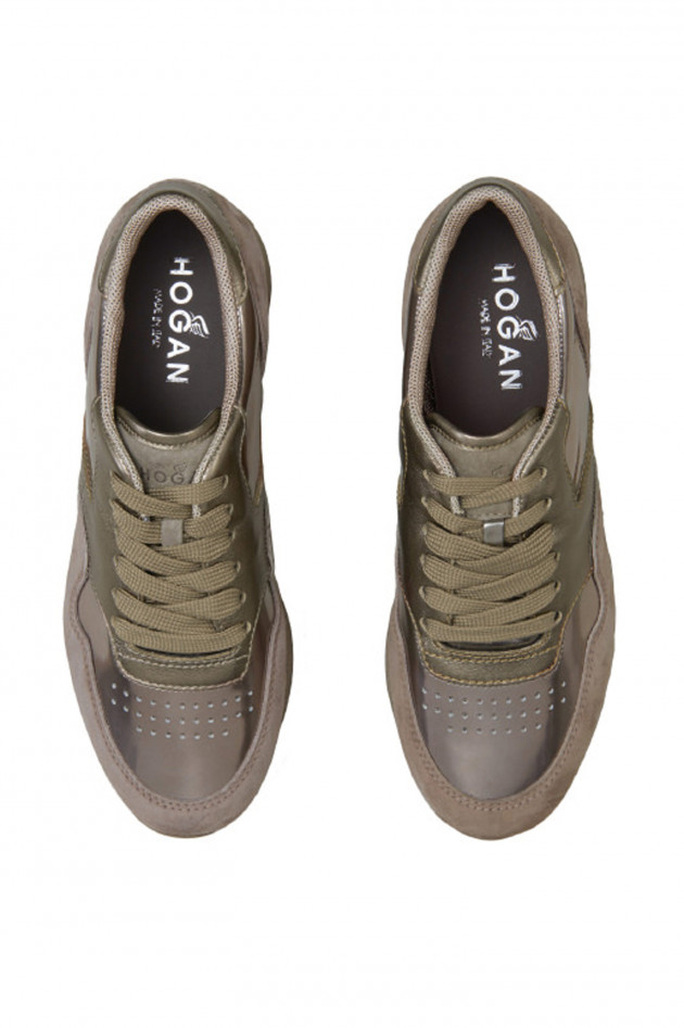 Hogan Sneaker SPORTIVO in Taupe/Metallic