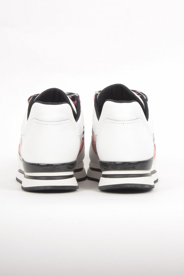 Hogan Sneaker mit gemustertem Schnürband in Weiß  