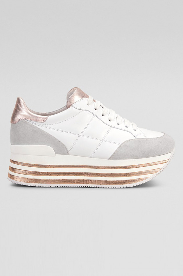 Hogan Sneaker SPORTIVO MAXI in Weiß/Rosé metallic