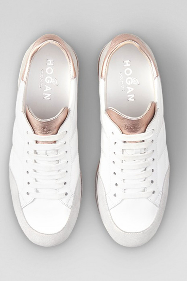 Hogan Sneaker SPORTIVO MAXI in Weiß/Rosé metallic