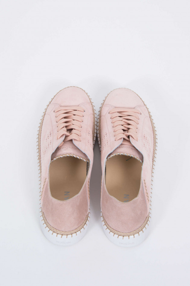 Hogan Sneakers aus Veloursleder in Rosa