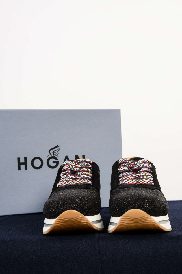 Hogan Sneakers SPORTIVO mit Glitzereffekt in Schwarz